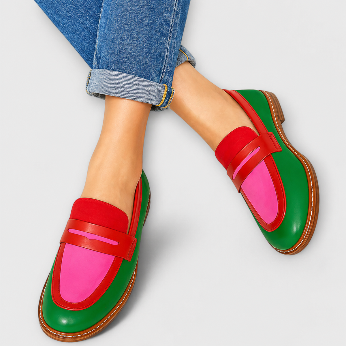 Nyla | Contrast Casual Loafers