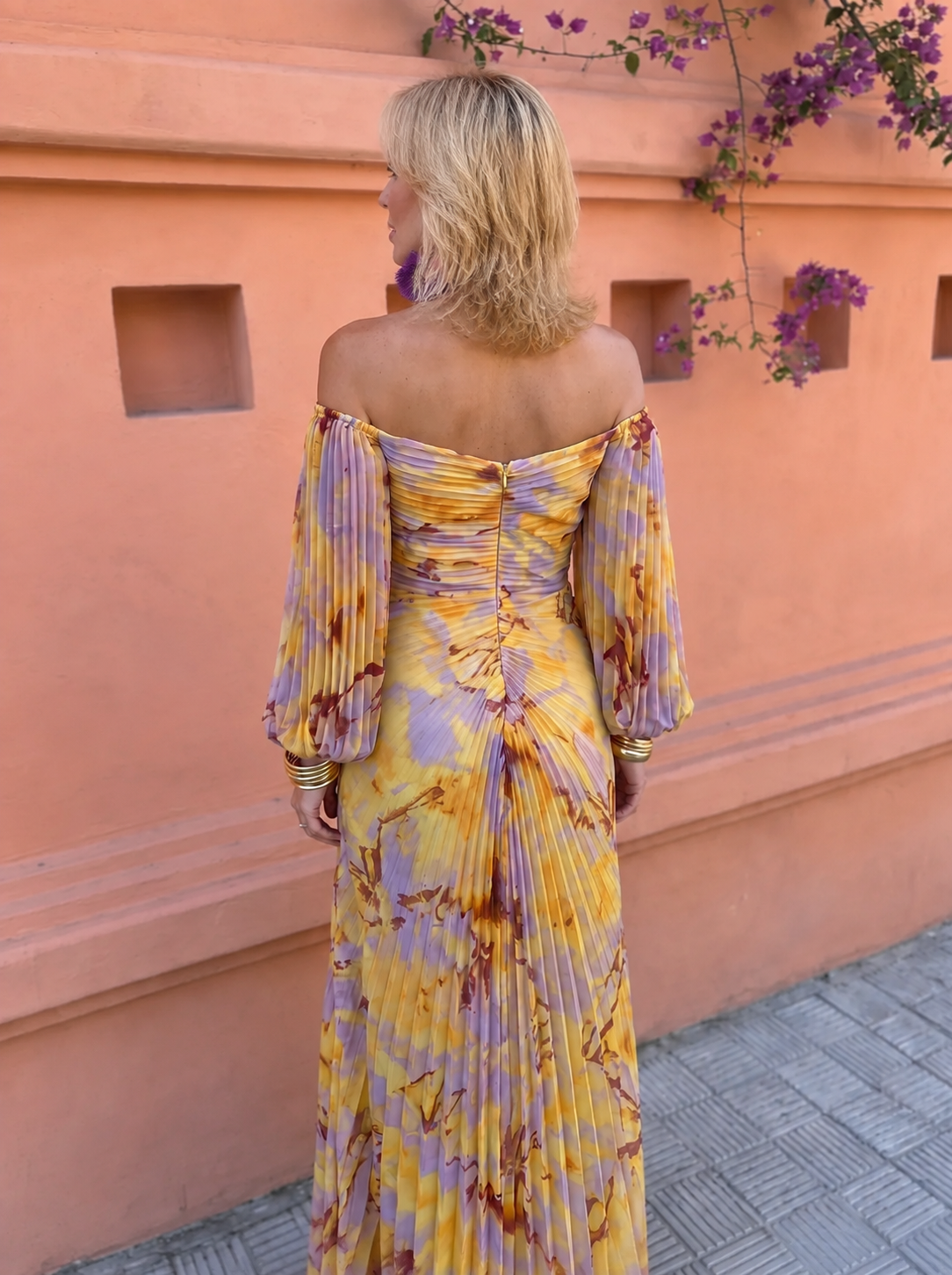 Greta | Floral Maxi Dress with Deep V-Neckline