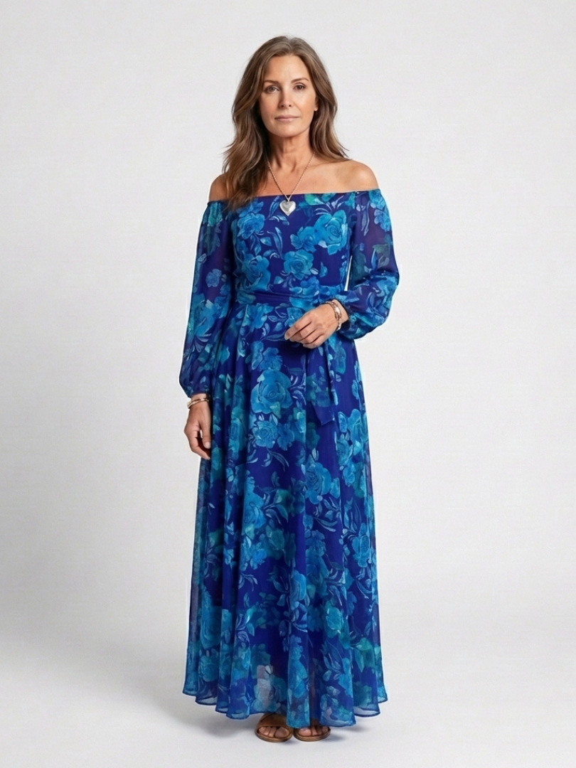 Lavinia | Off Shoulder Floral Maxi Dress