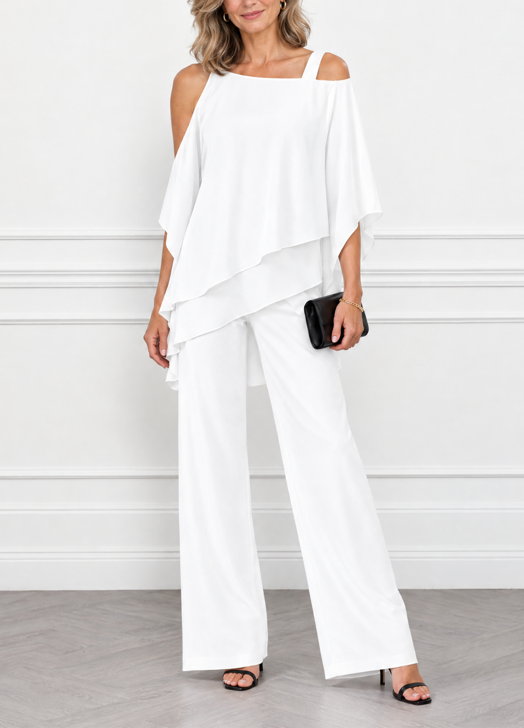 Hazel | Elegant Two-Piece Set with Layered Top