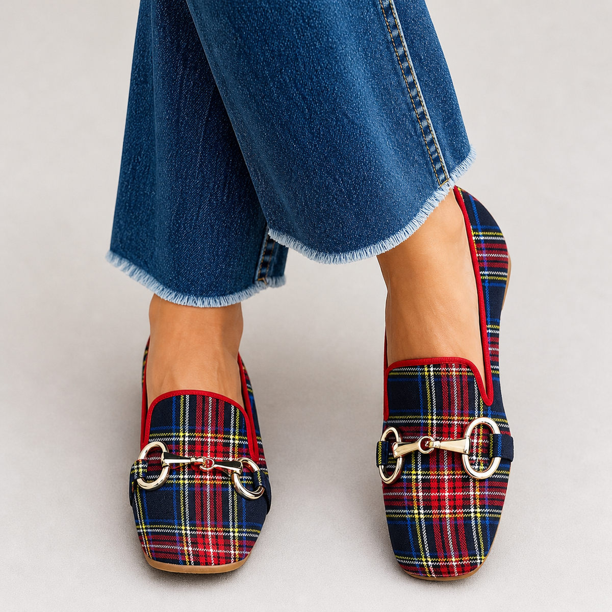 Mélani | Plaid Loafers