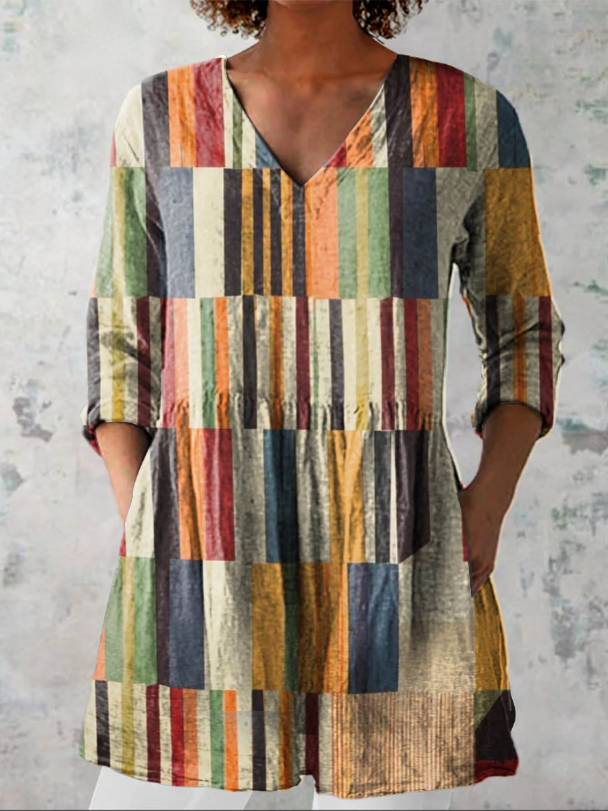 Victoria | Long Blouse with V-Neck