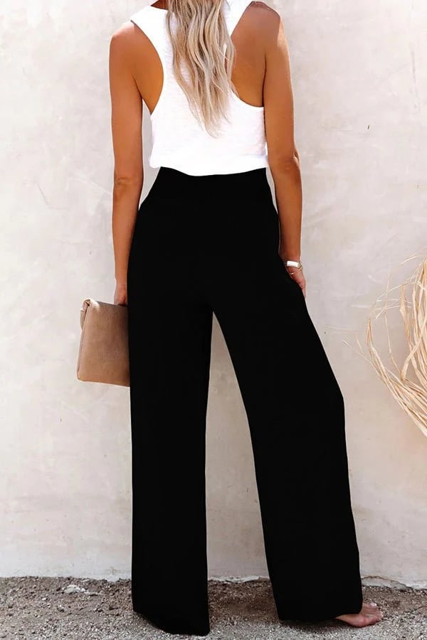 Chloe | High-Waisted Smocked Trousers