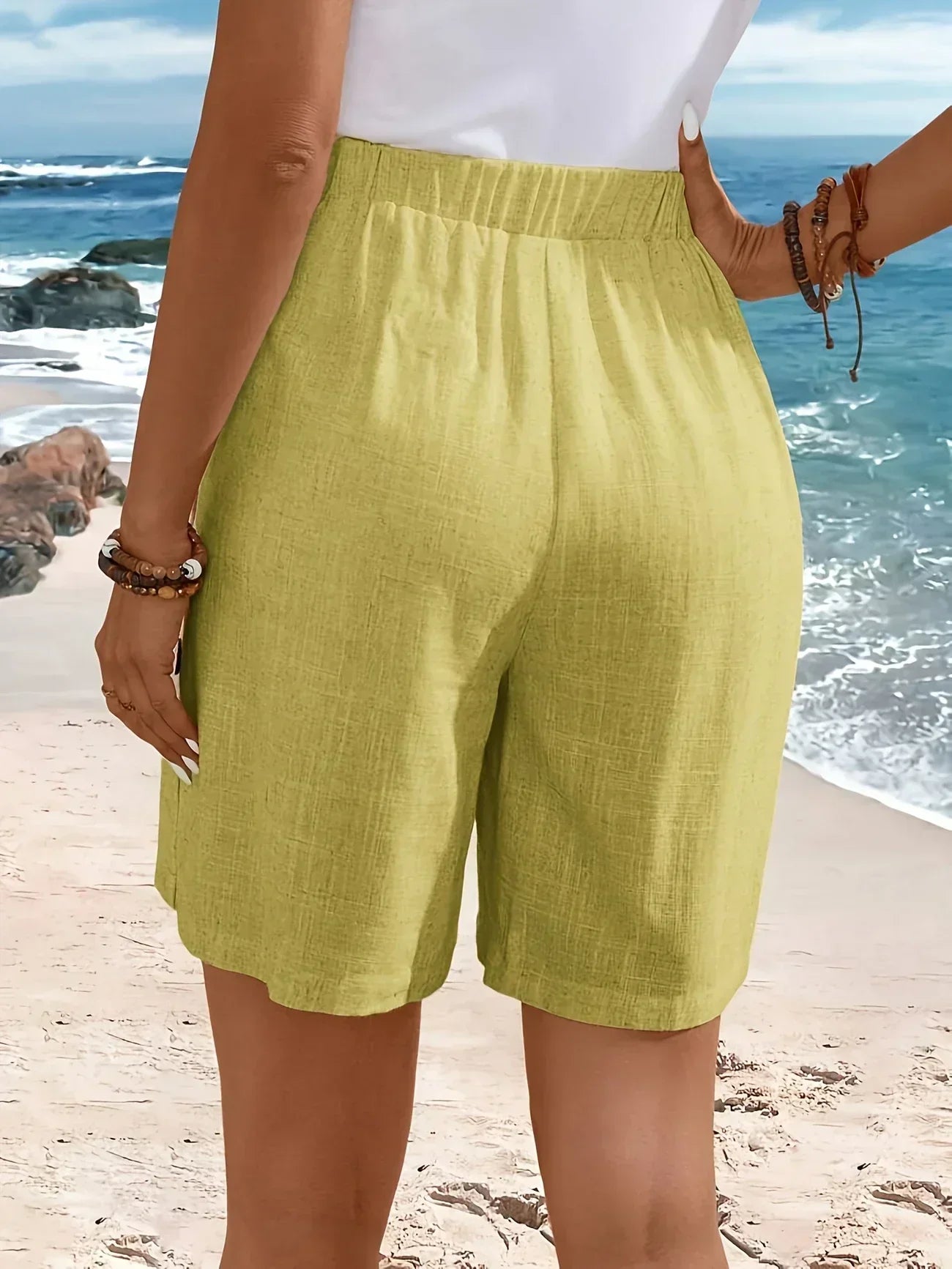Whitney | Side-Button Summer Shorts