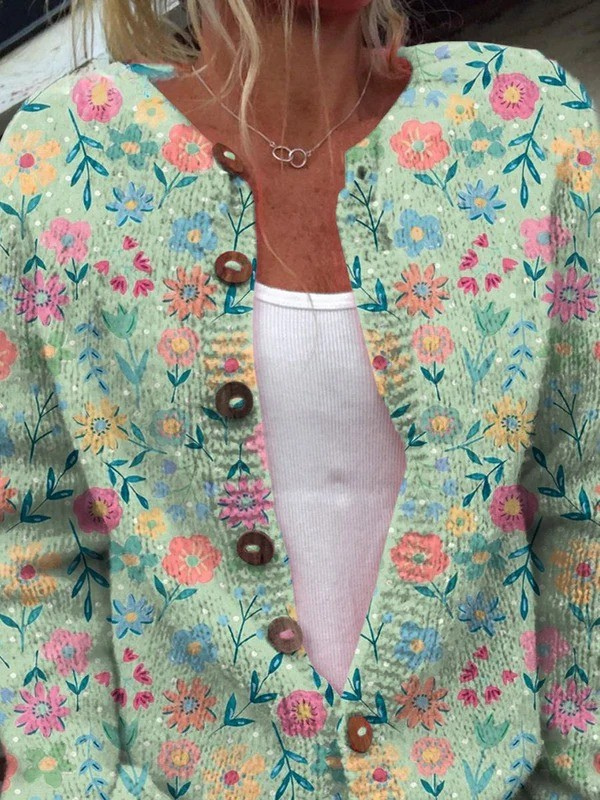 Evelyn | Vintage Pastel Floral Cardigan