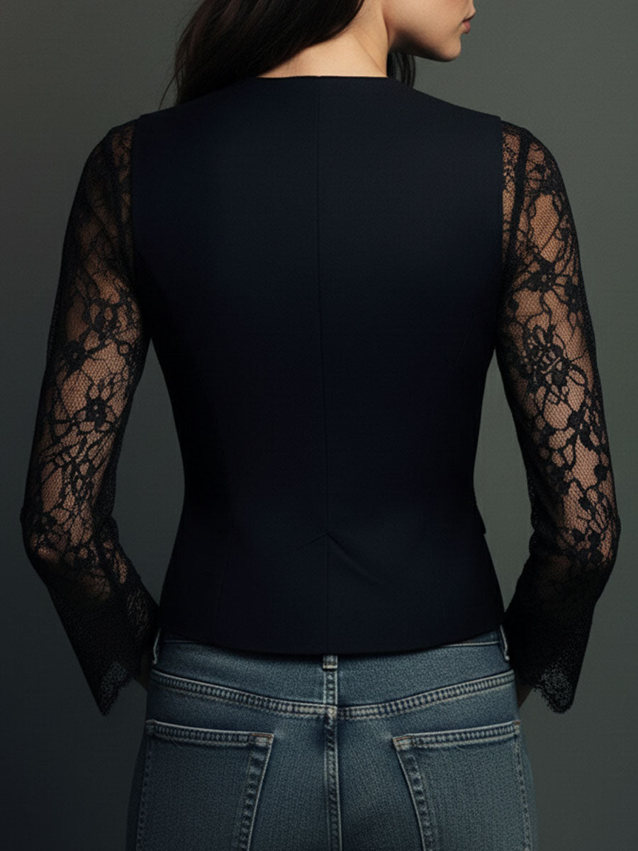 Vittoria | Lace-Sleeve Blazer