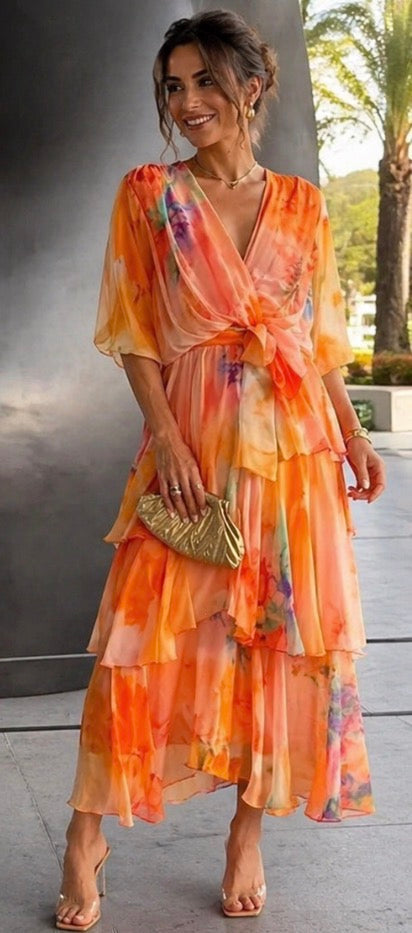 Odette | Layered Floral Sun Dress