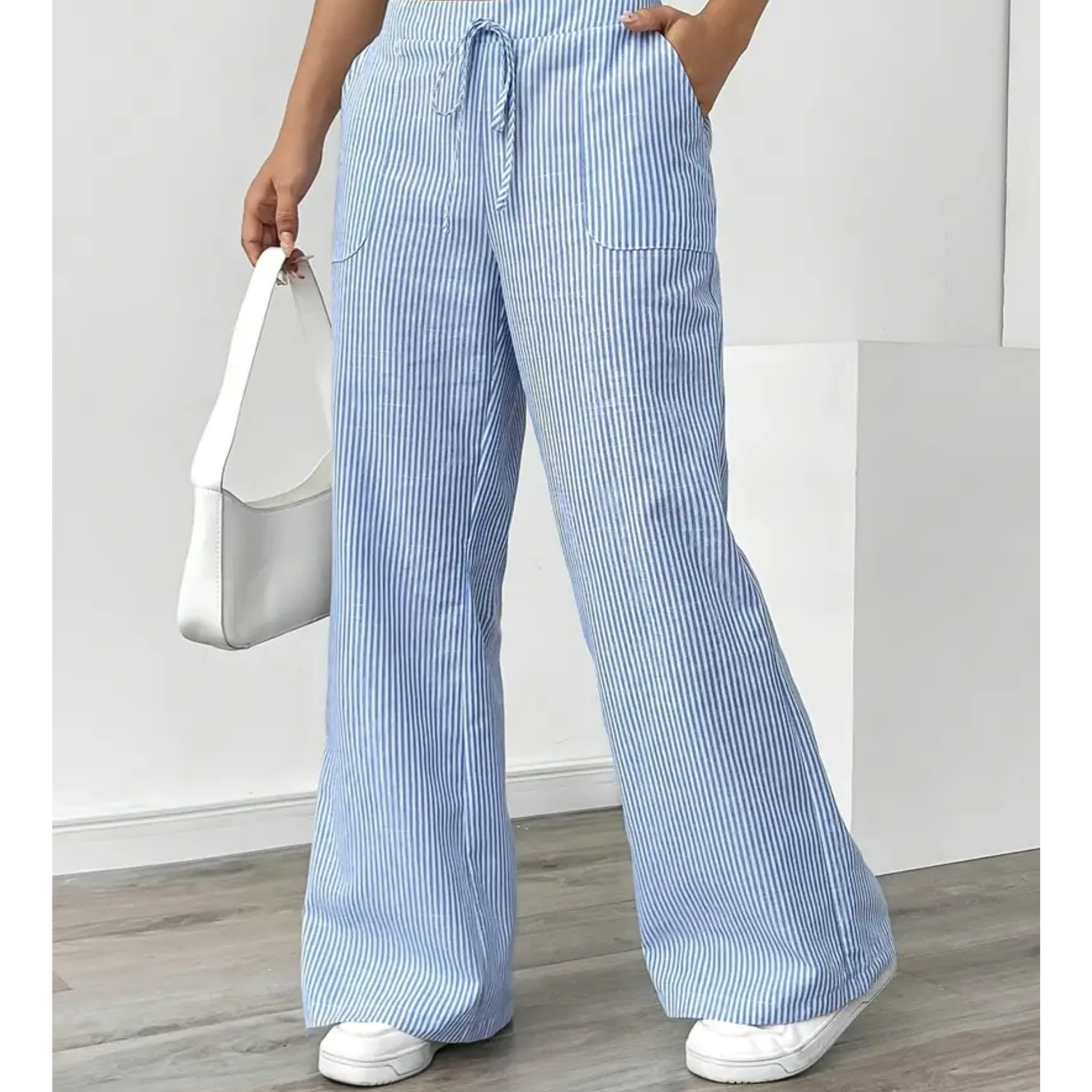 Amber | Striped Pants with Pockets