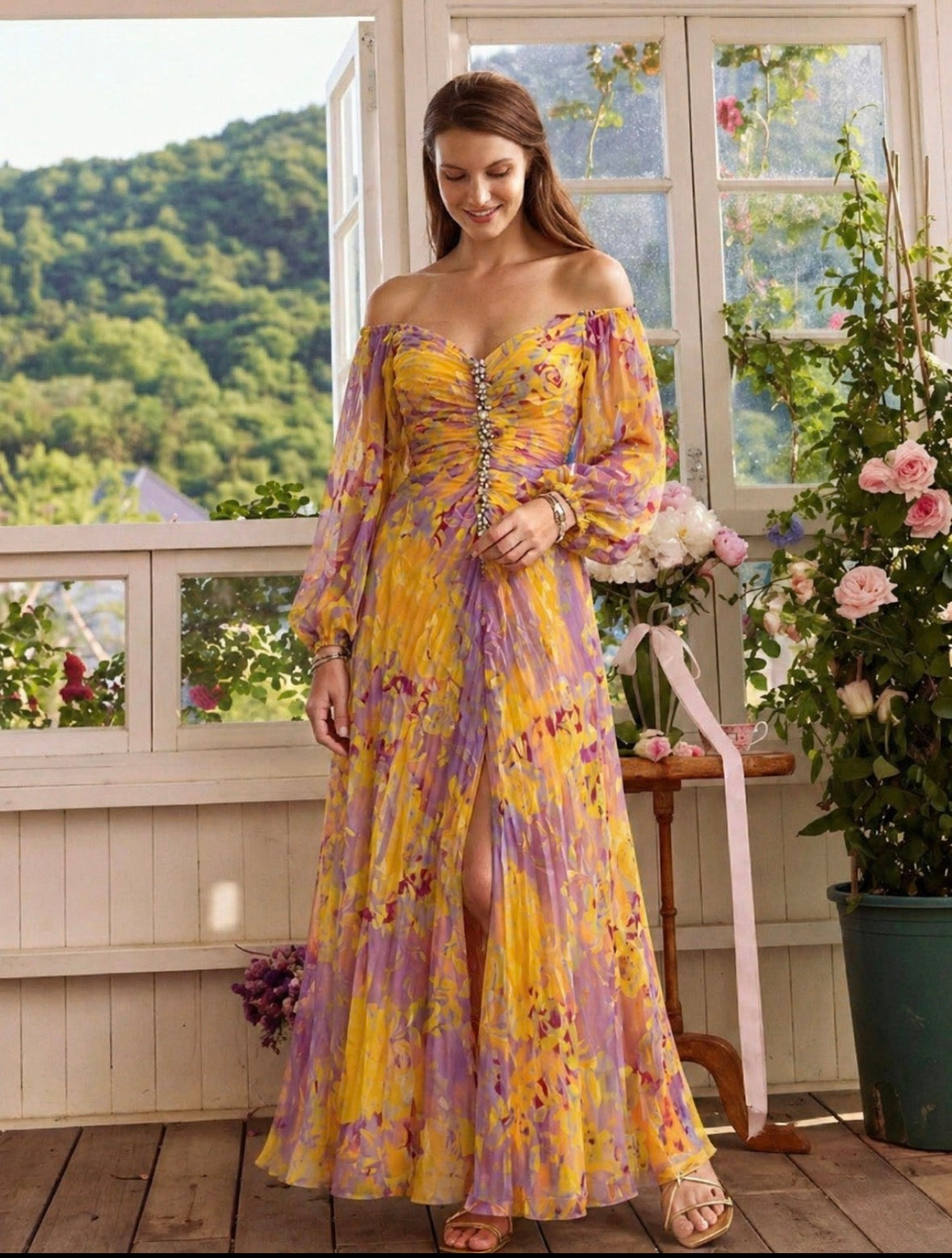 Isolde | Elegant V-Neck Dress