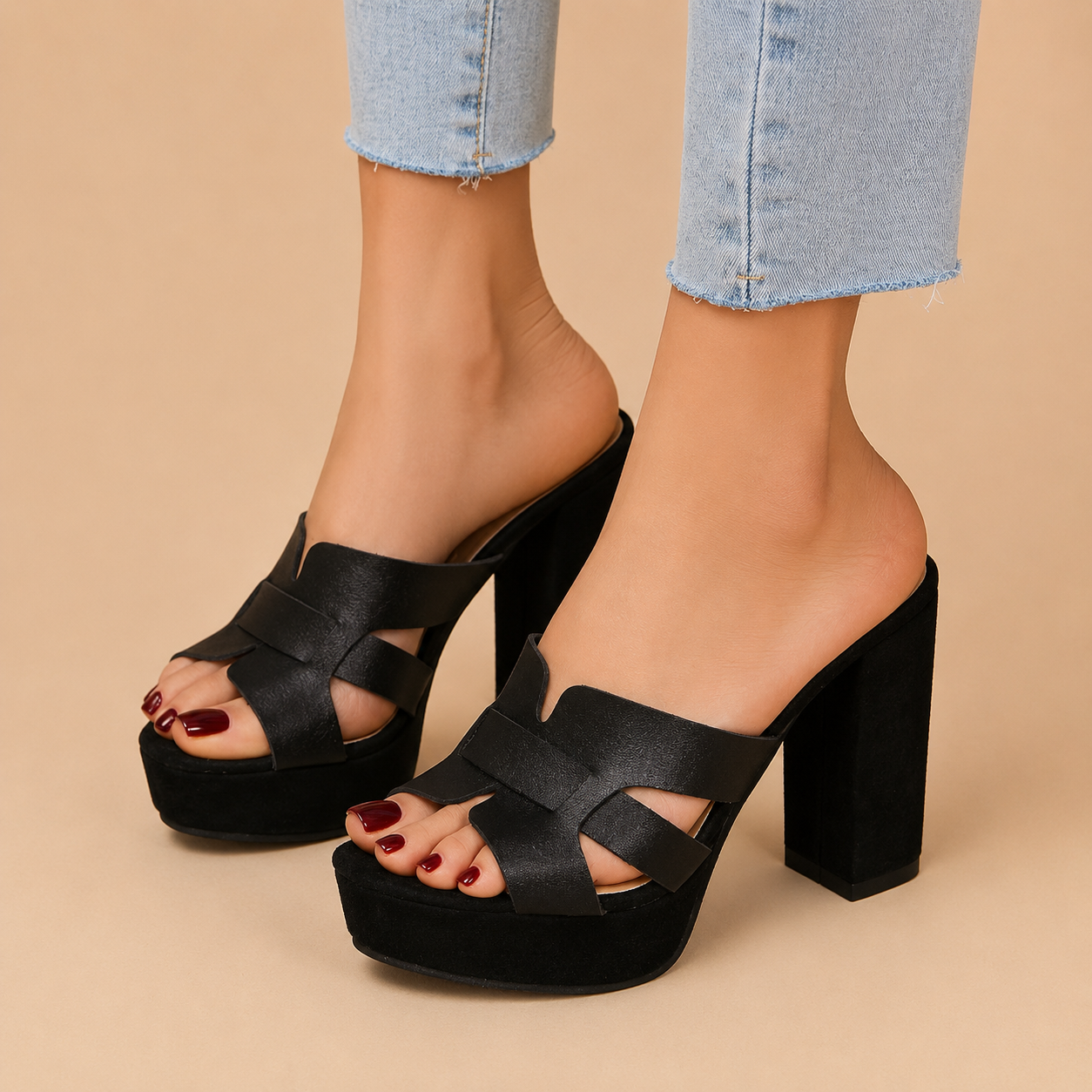 Leah | Effortless Platform Elegance Heels