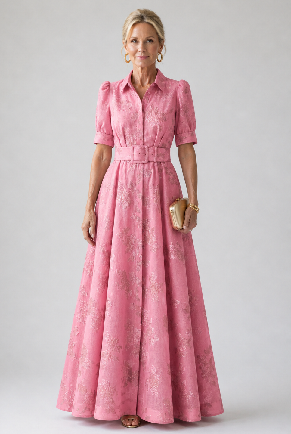 Colette | Belted Floral Maxi Dress