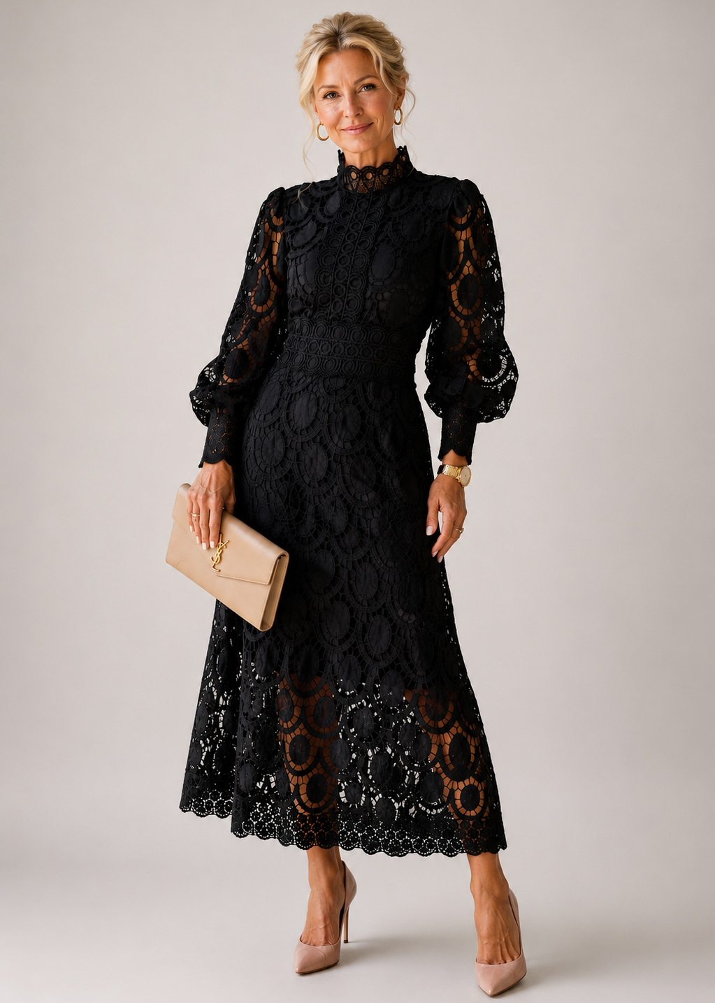 Florence | Lace Midi Dress