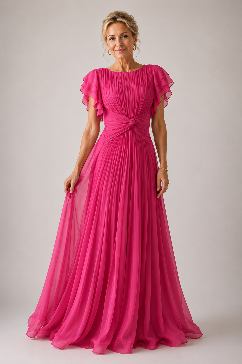 Celeste | Pleated Evening Dress