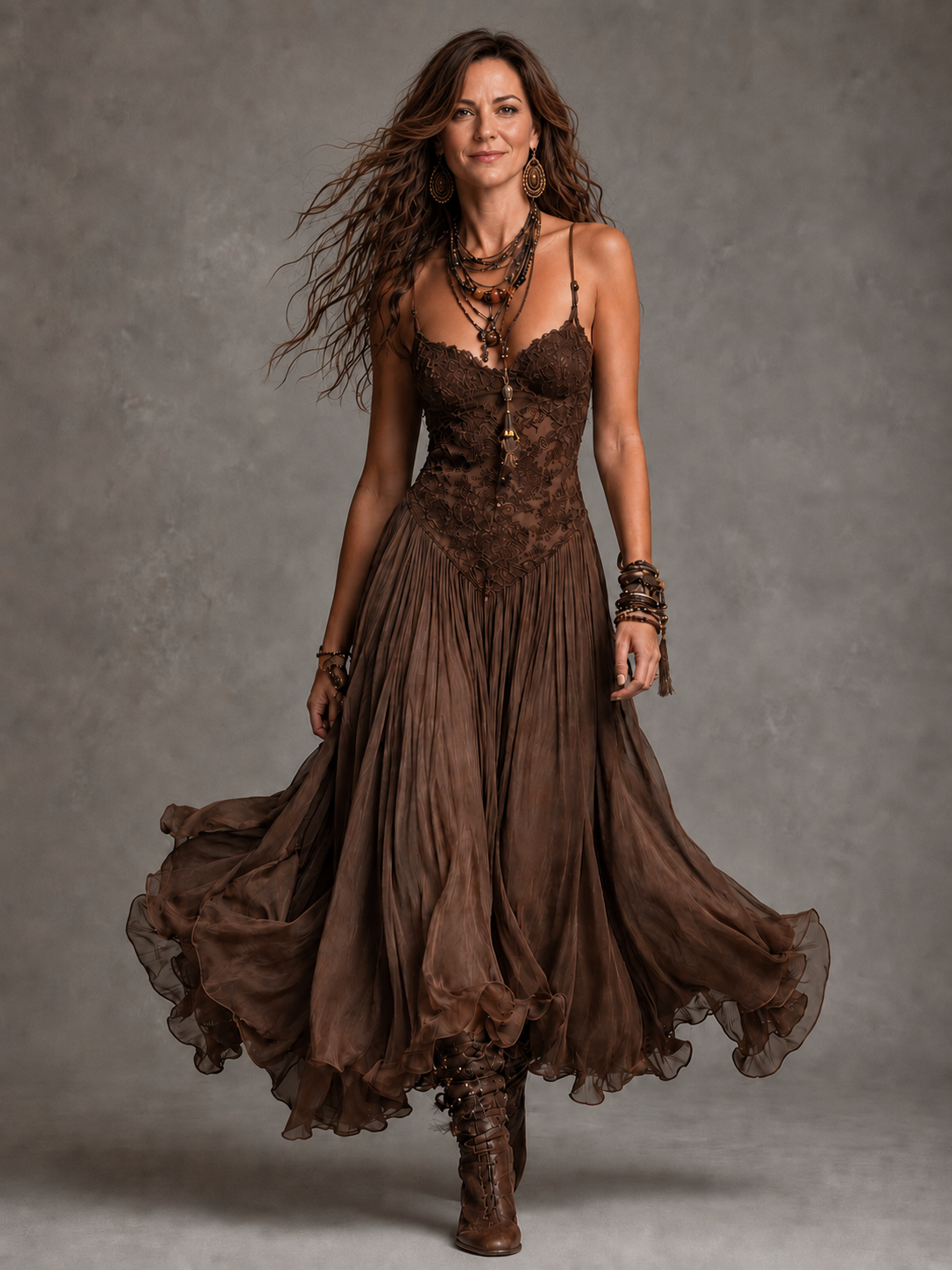 Olivia | Lace Corset Maxi Dress