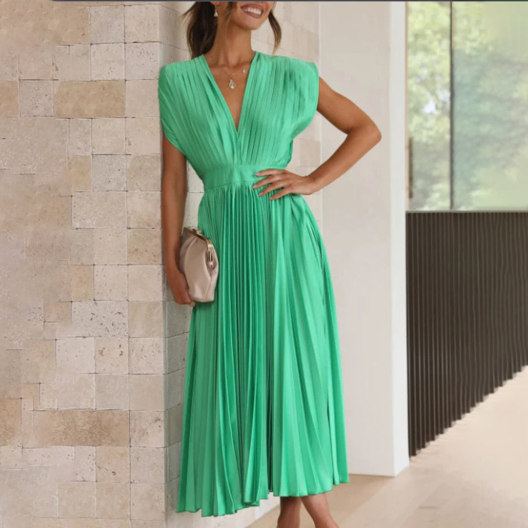 Priscilla | Timeless Pleated Midi Dress