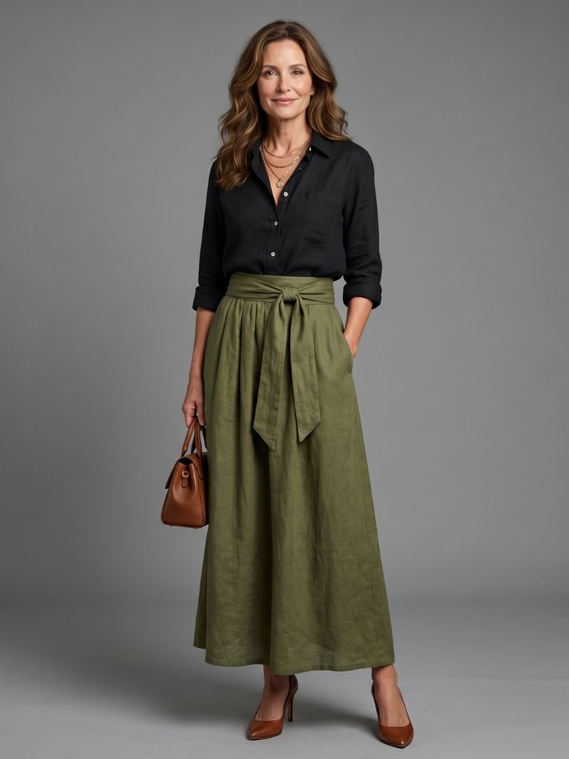 Vera | Two-Piece Blouse & Skirt Set