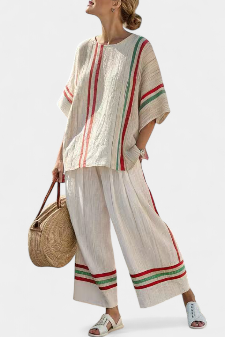 Aria | Printed Boho Trouser Set