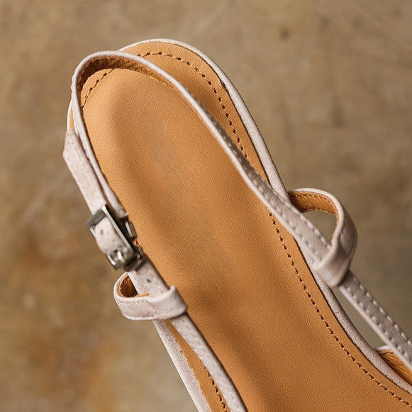 Scarlett | Leather Slingback Heels
