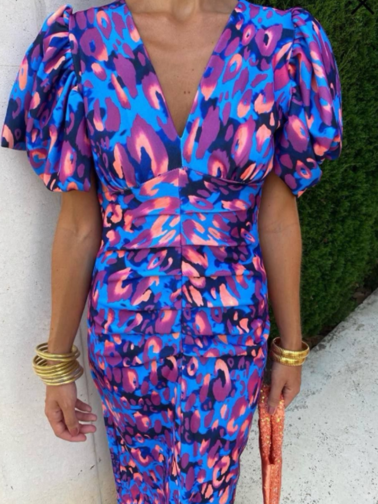 Matilda | Vivid Pleated Midi Dress