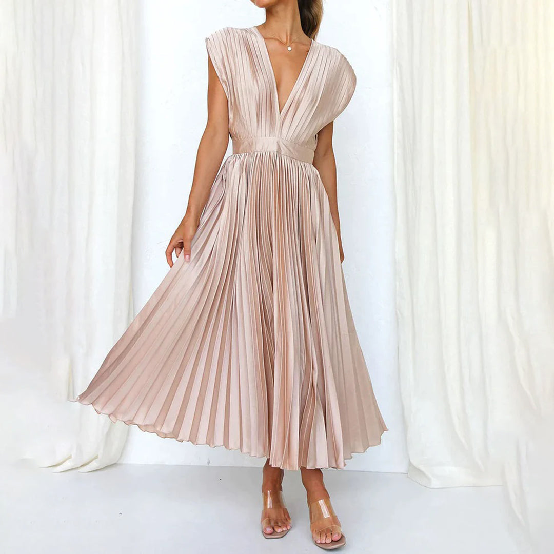 Priscilla | Timeless Pleated Midi Dress