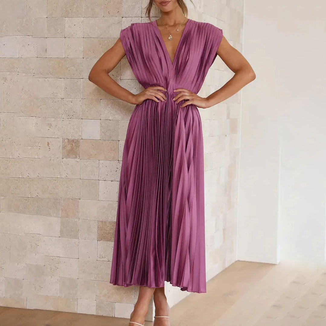 Priscilla | Timeless Pleated Midi Dress