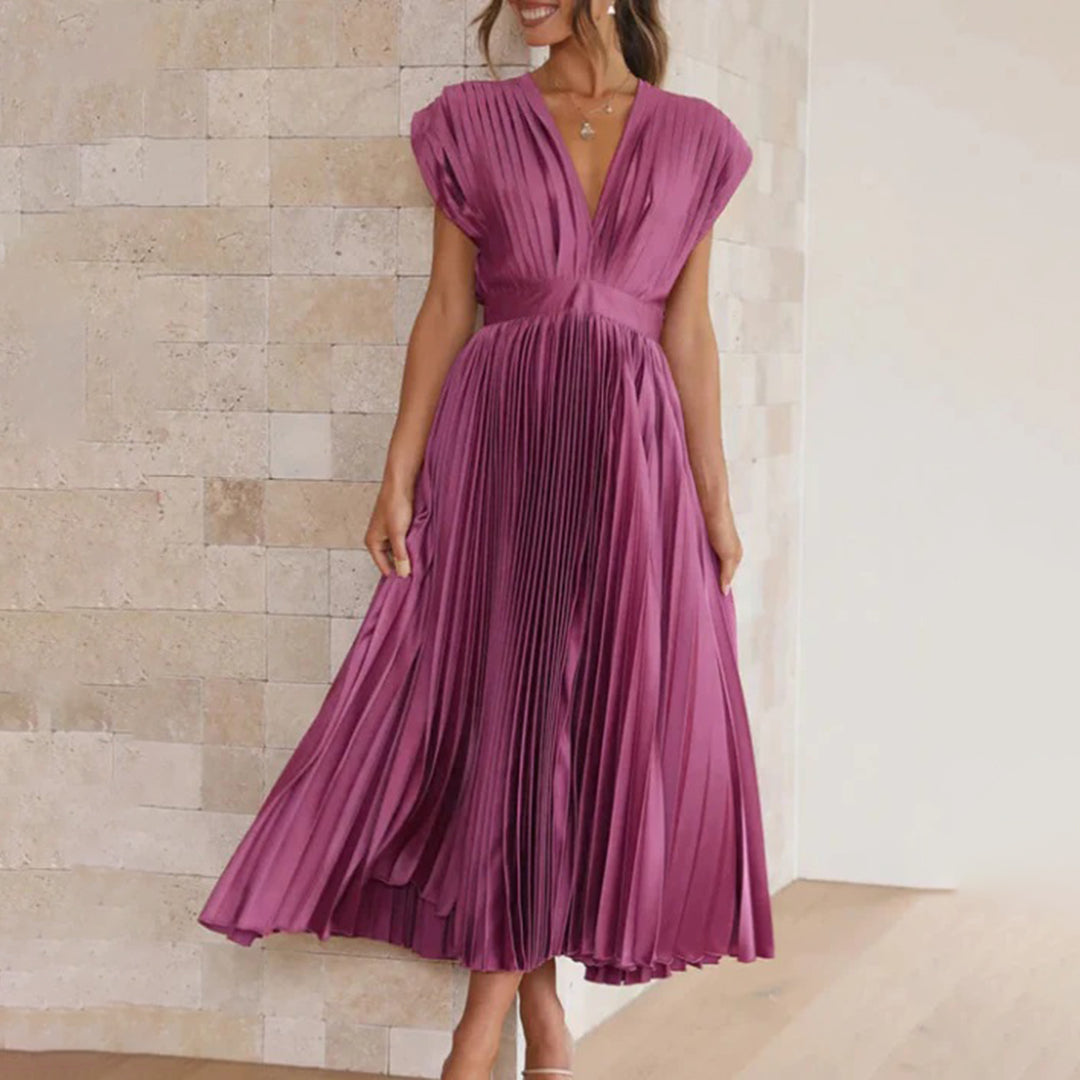 Priscilla | Timeless Pleated Midi Dress