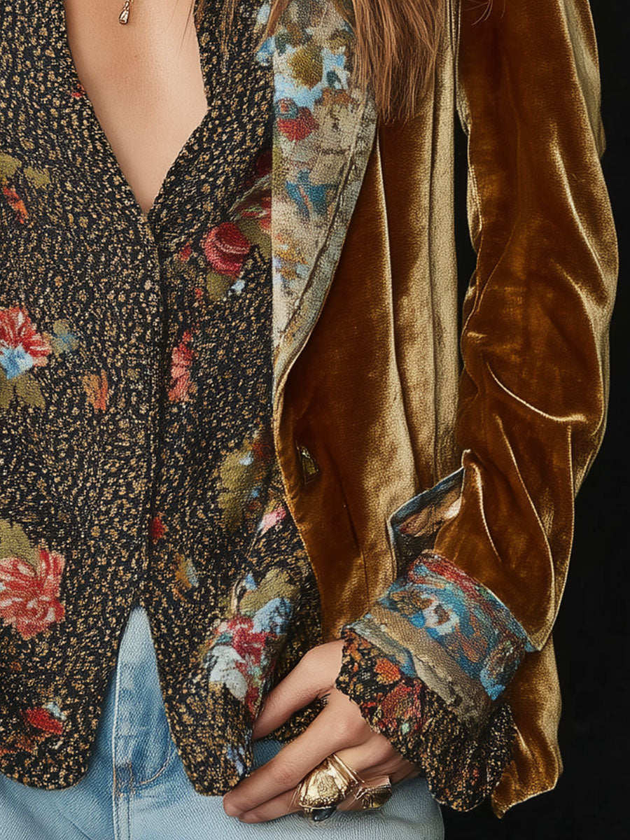 Anna | Floral Patchwork Blazer