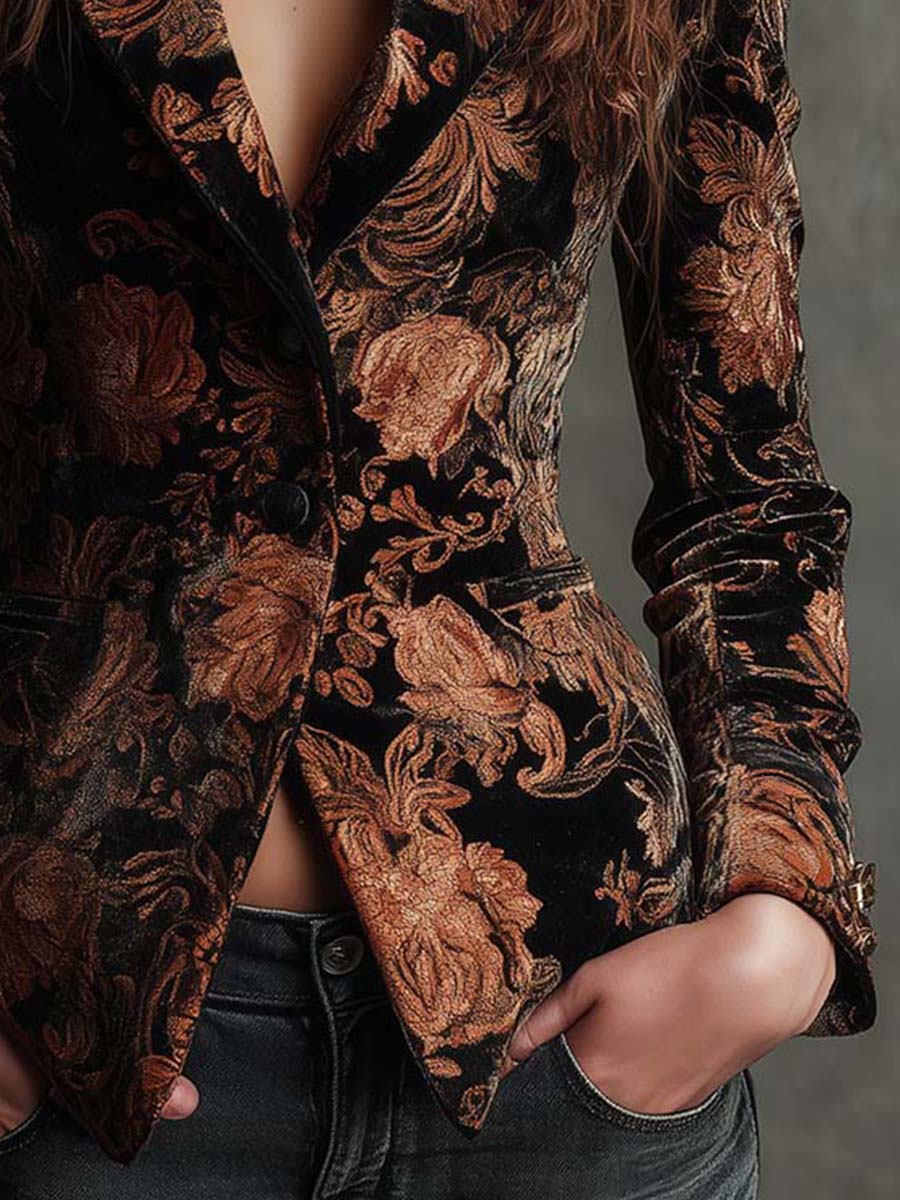 Sofia | Floral Print Tailored Blazer