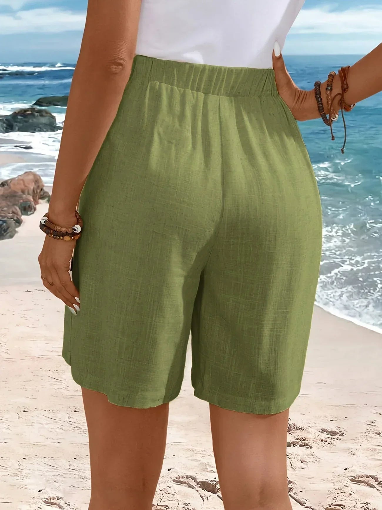Whitney | Side-Button Summer Shorts