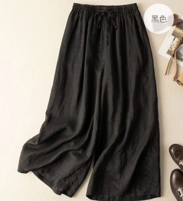 Nicole | Elegant Linen-Blend Straight-Leg Pants