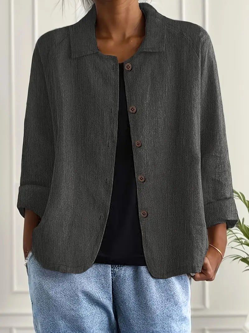 Zelina | Charcoal Blouse