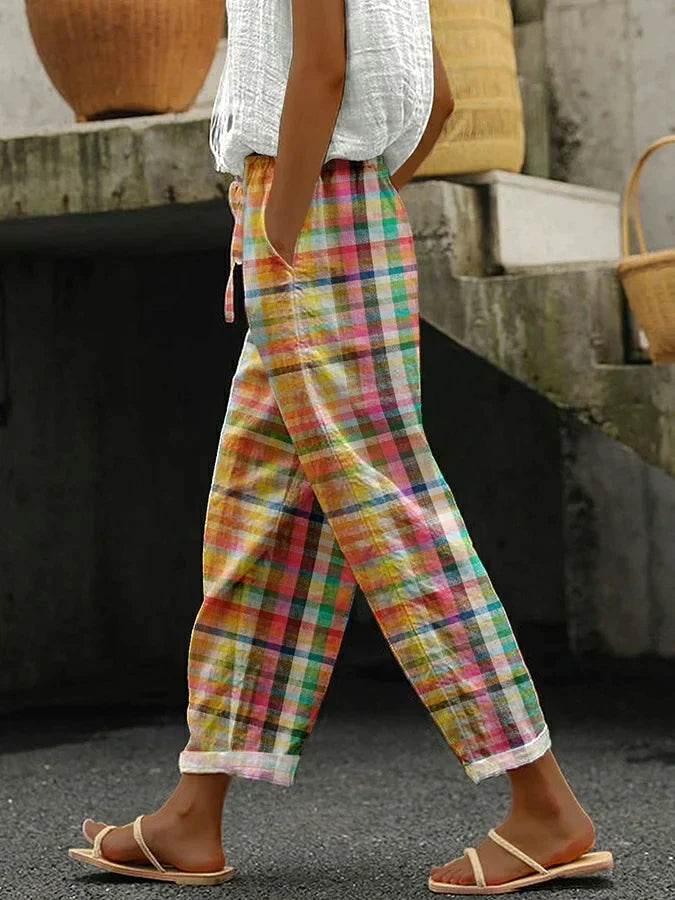 Valerie | Checkered Tapered Pants