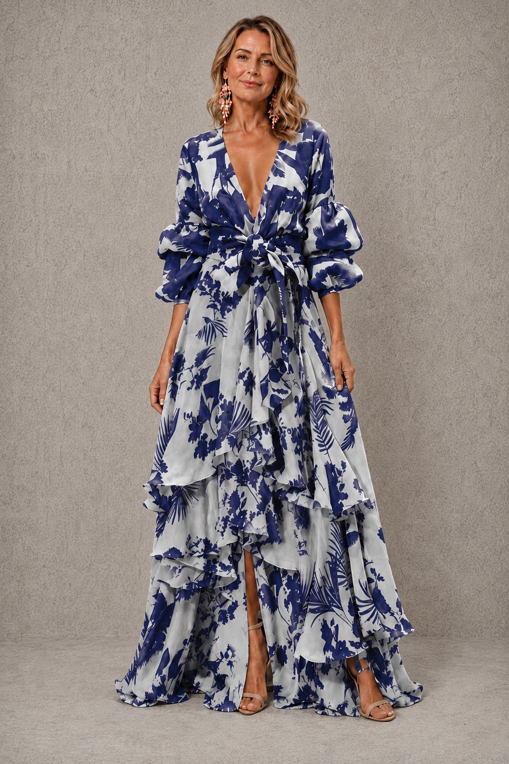 Victoria | Tiered Bow-Belt Dress