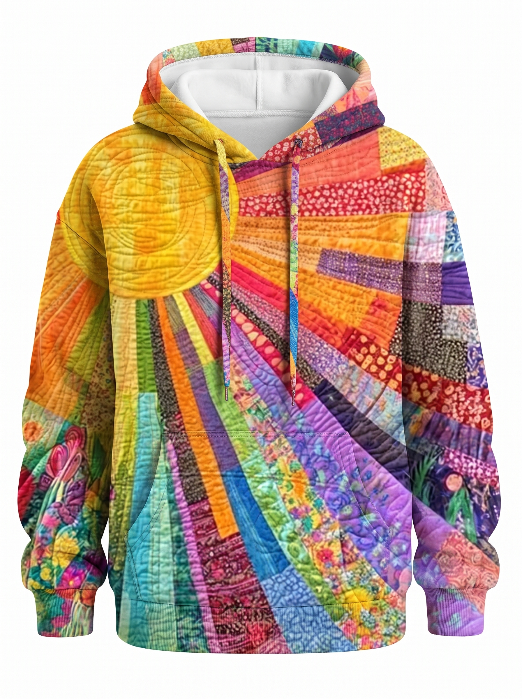 Meridian | Quilted Patchwork Pullover Hoodie