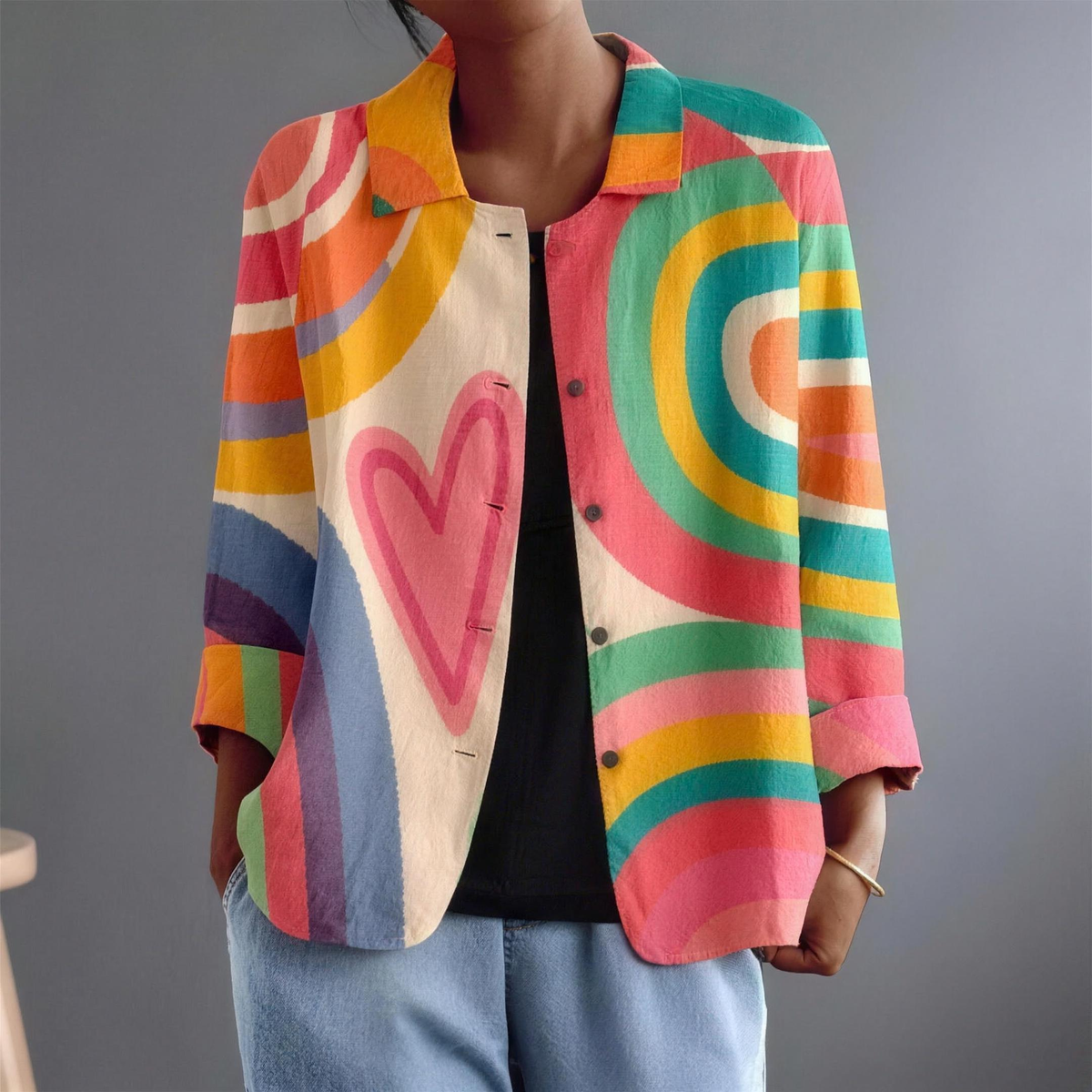 Constanza | Painterly Color-Block Blouse