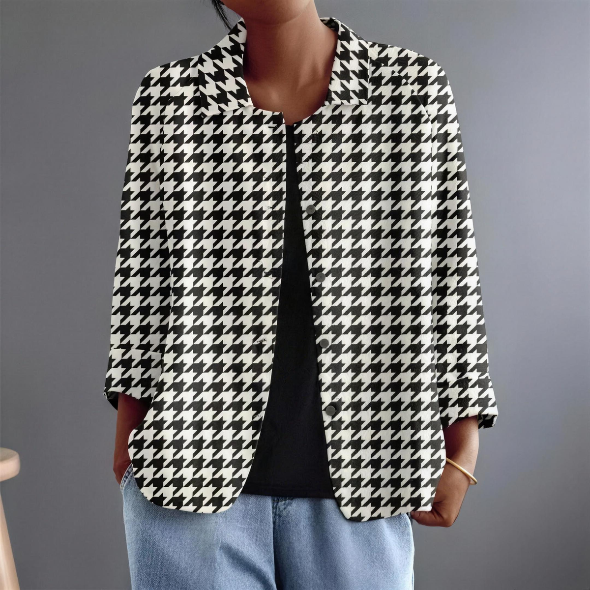 Hyacintha | Houndstooth Blouse