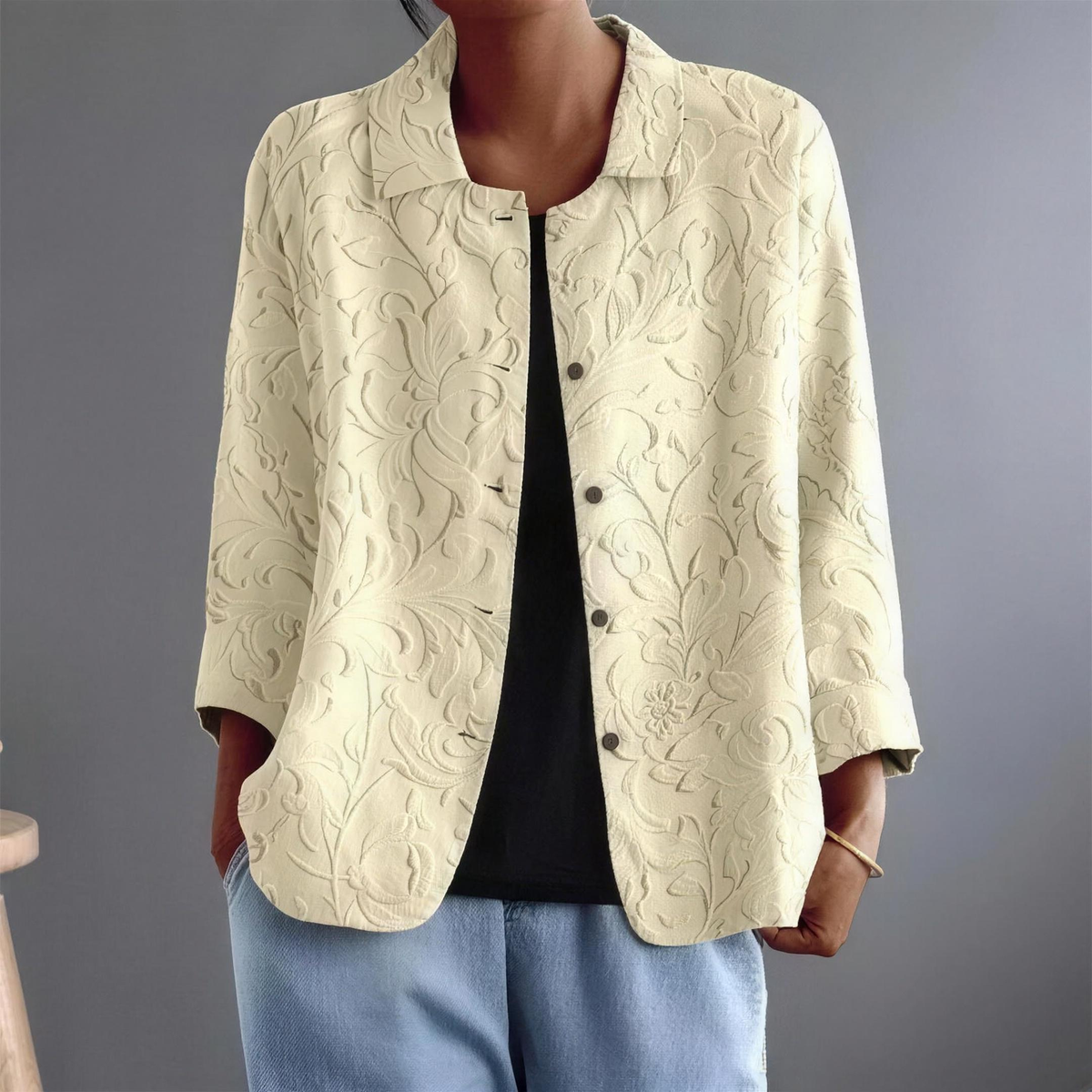 Delphinette | Tonal Floral Blouse
