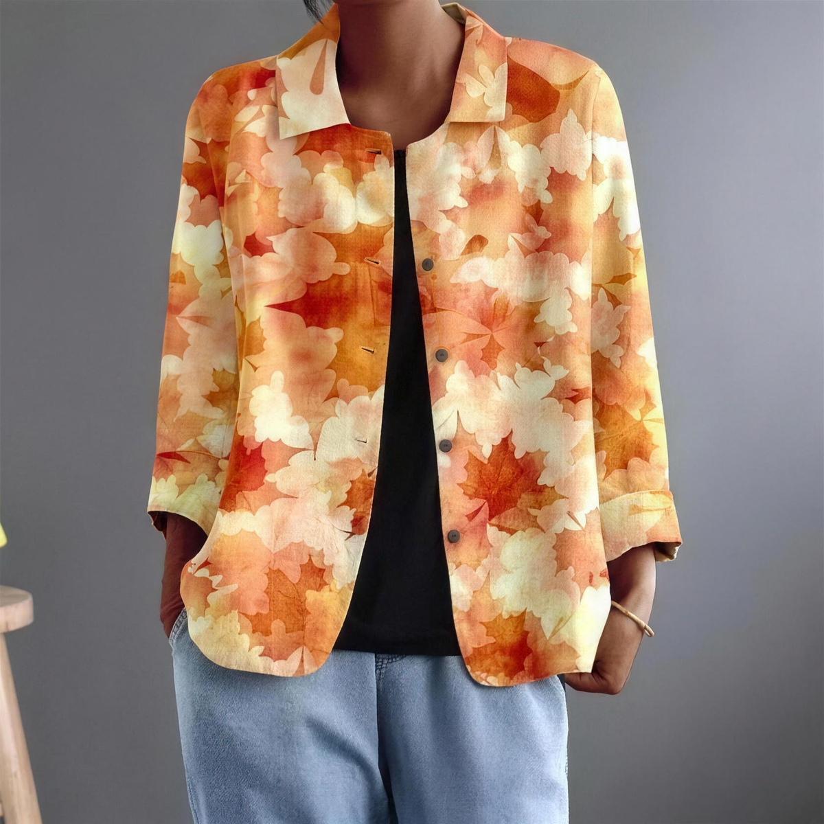 Laurentine | Watercolor Leaf Blouse