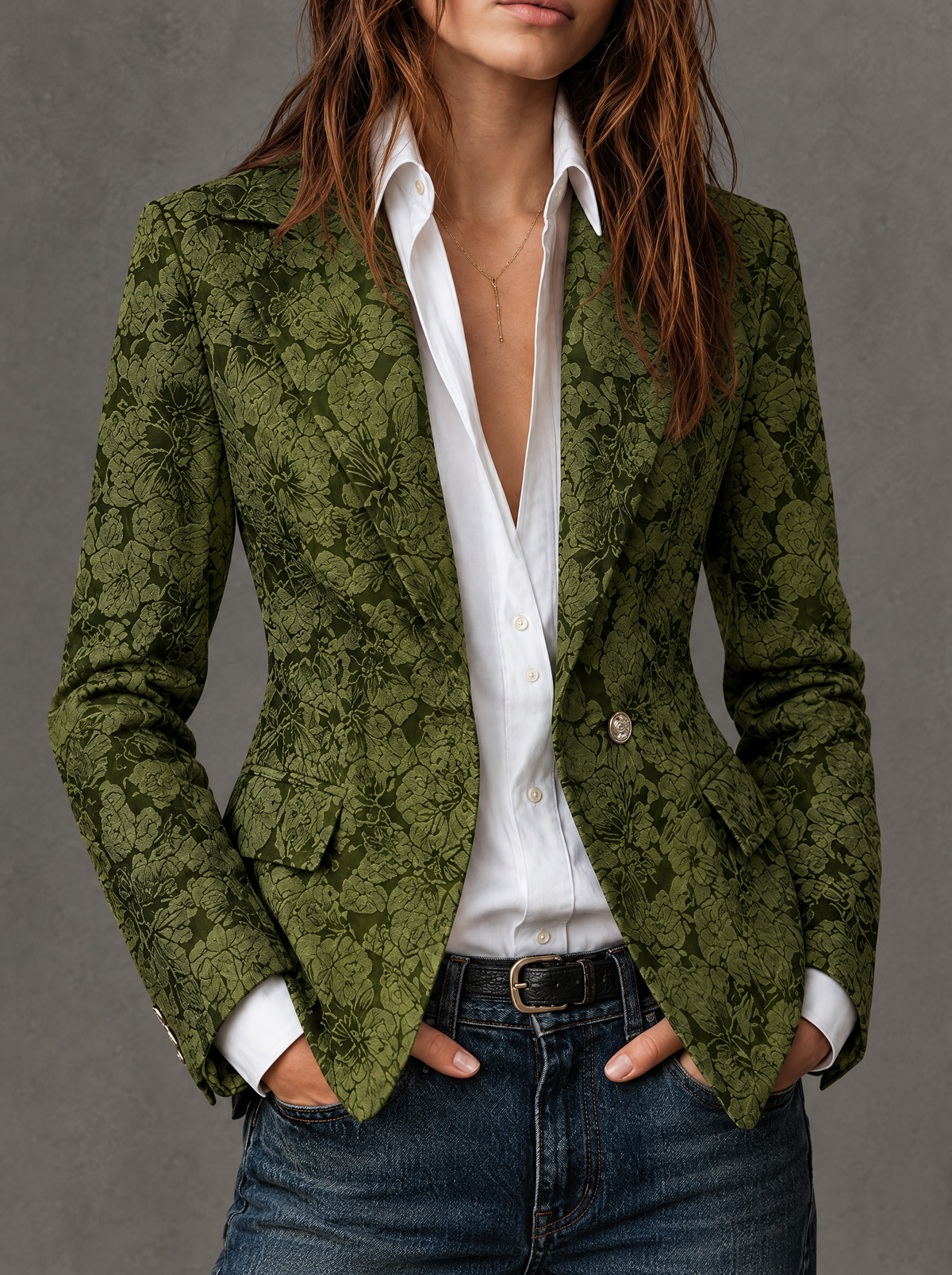 Loretta | Jacquard Fitted Blazer