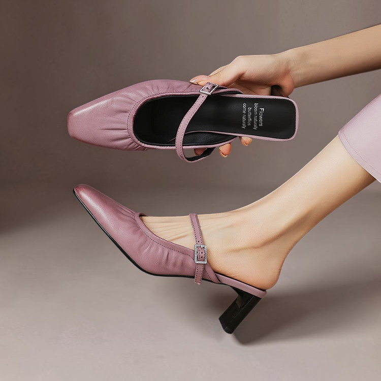Vanya | Ruched Mary Jane Mule
