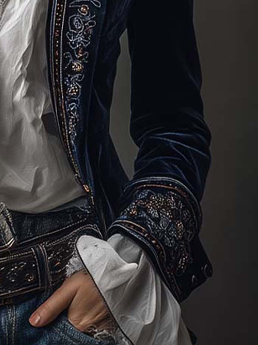 Chiara | Embroidered Long Jacket