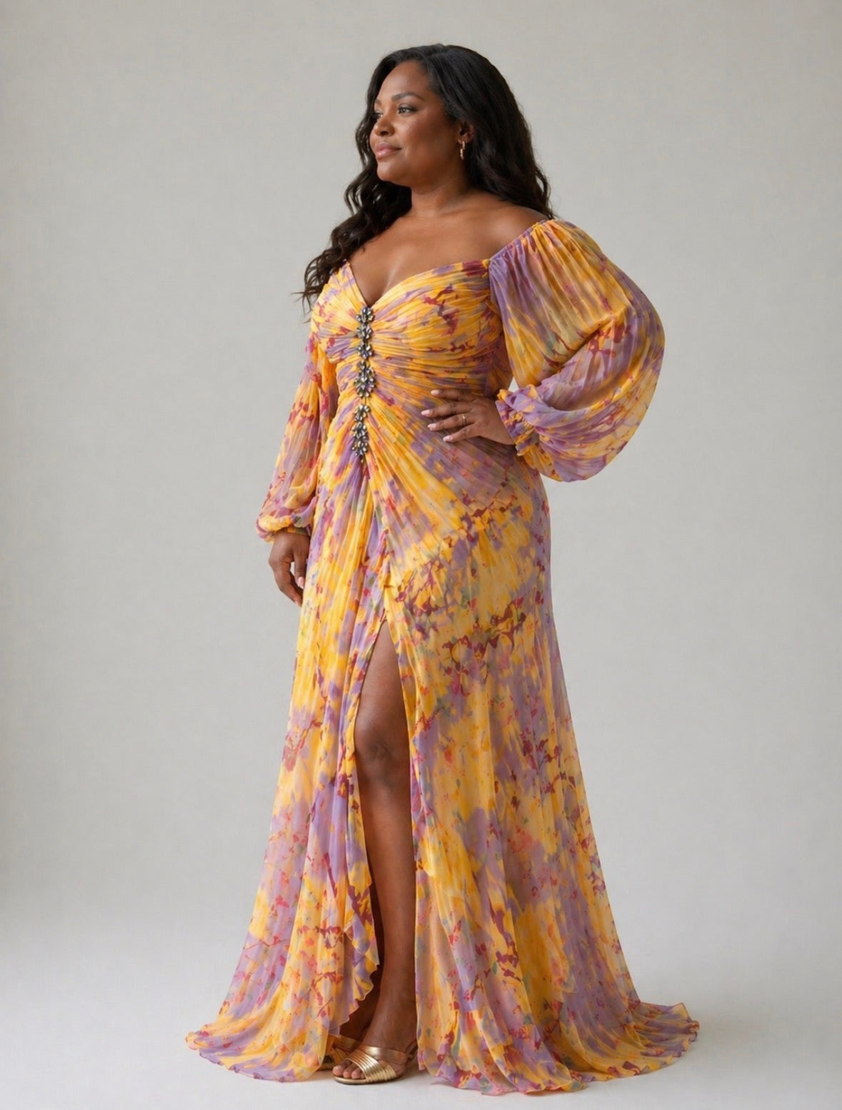 Isolde | Elegant V-Neck Dress