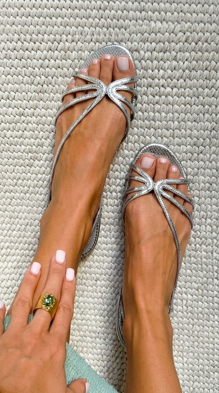 Ella | Golden Strap Sandals