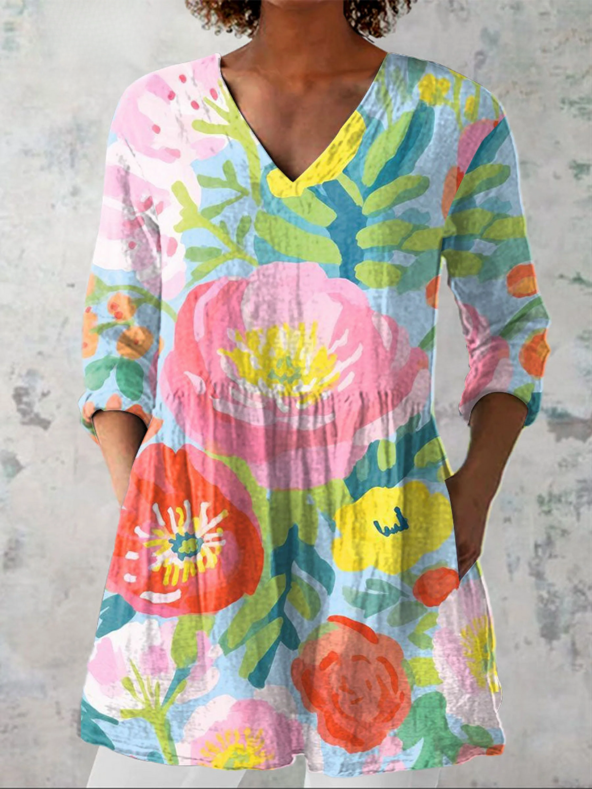 Harper | Long V-Neck Blouse