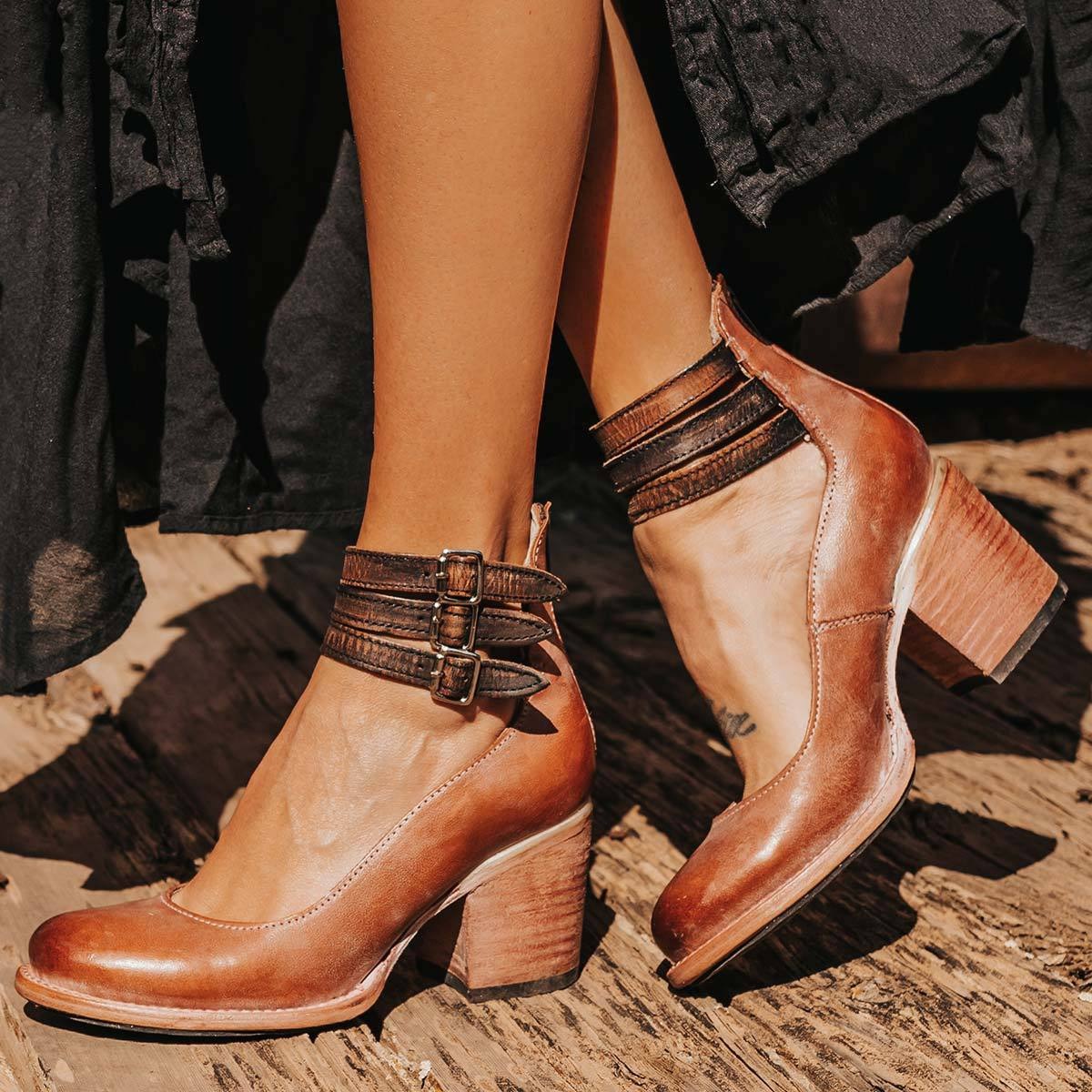 Alexa | Buckle Strap Block Heel