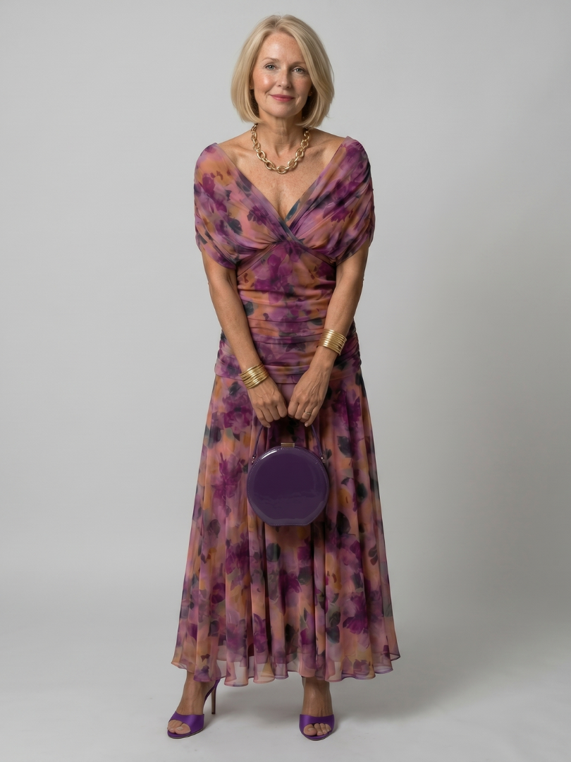 Giselle | Off Shoulder Flow Midi Dress
