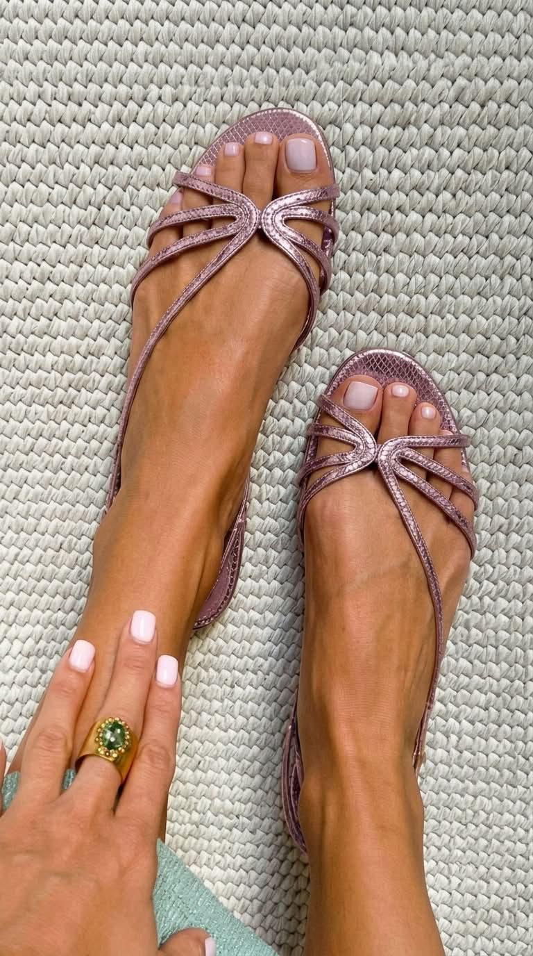 Ella | Golden Strap Sandals