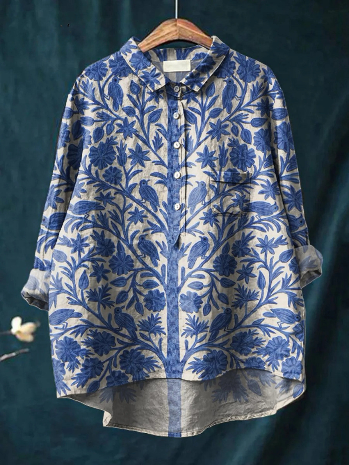 Nova | Indian Floral Vintage Art Print Casual Shirt