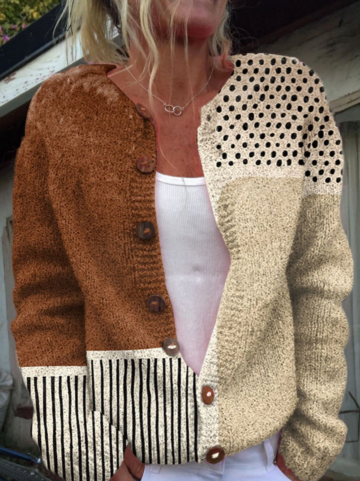 Emily | Vintage Patchwork Print Cardigan