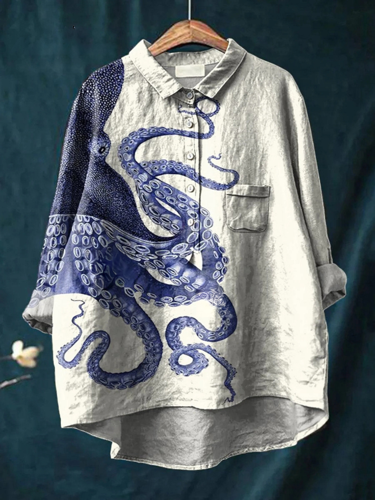 Alice | Deep-Sea Octopus Art Print Casual Shirt